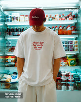 Midnight Thoughts Typography Regular T-Shirt - Classic White
