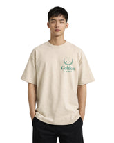 Golden Club Oversized T-Shirt – Beige
