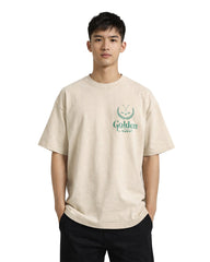 Golden Club Oversized T-Shirt – Beige