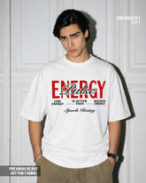 Energy Pulse Oversized Heavyweight Cotton T-Shirt – Graphic Print | Unisex