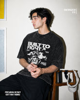Built to Fight Acid Wash Oversized T-Shirt – Premium Heavyweight Cotton