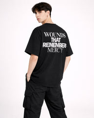 Wounds That Remember Mercy Oversized T-Shirt – Black