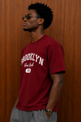 Brooklyn New York 1982 Oversized Tee - Red