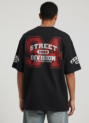 Street Division 94 Varsity Graphic Oversized T-Shirt