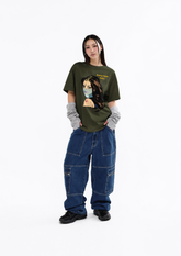 Pretty Little Baby Graphic Oversized T-Shirt – Olive Green