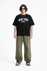 Urban New York Oversized Graphic T-Shirt – Black
