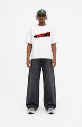 Urban Anime Graphic Oversized T-Shirt – White