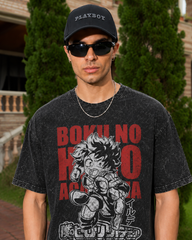 Deku Hero Mode Acid Wash Oversized T-Shirt