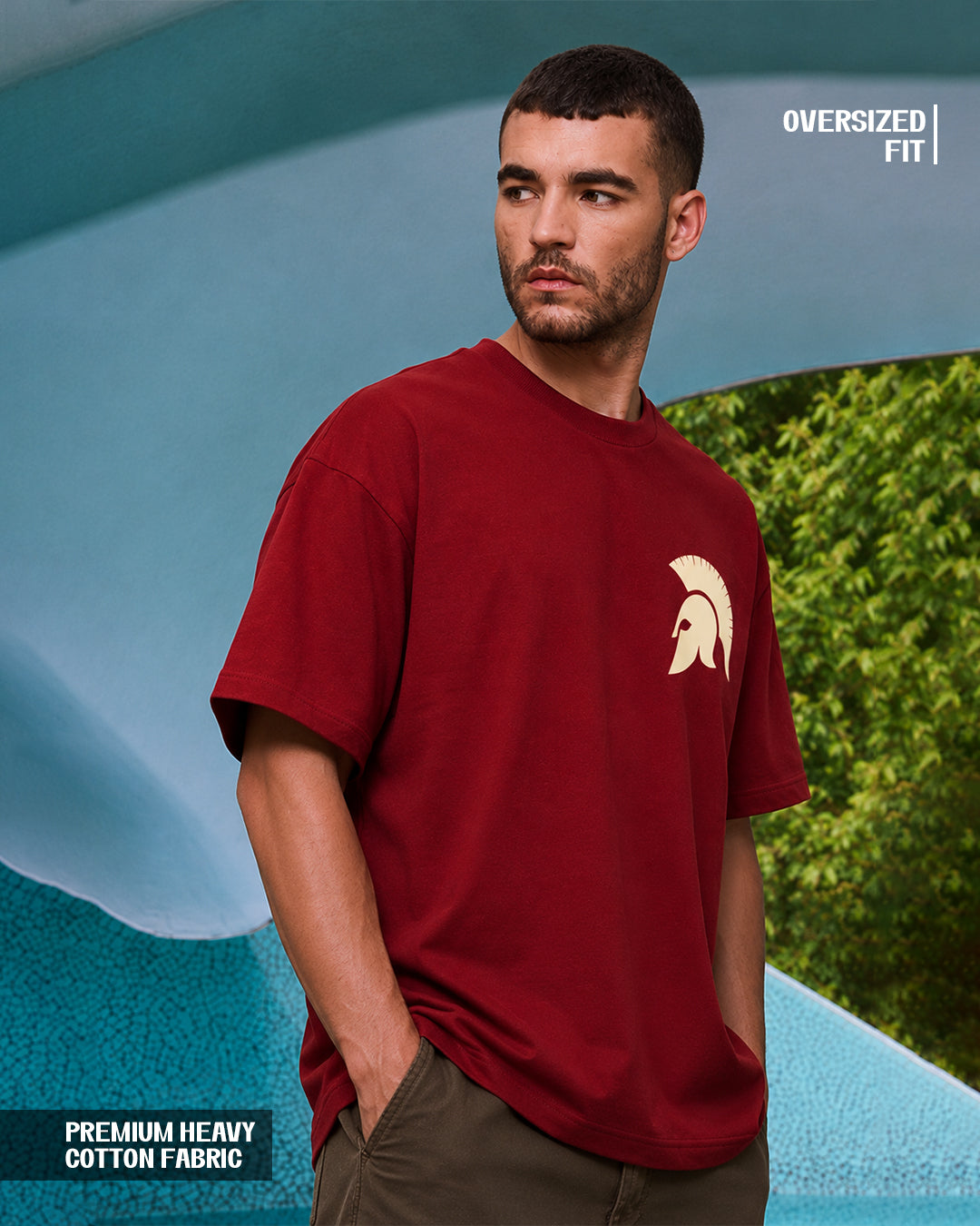 Spartan Crest Minimal Oversized T-Shirt