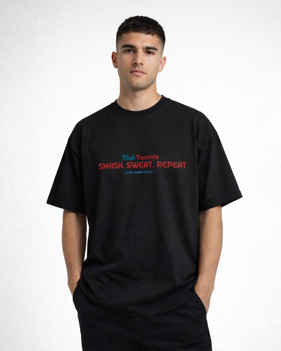 Smash. Sweat. Repeat. Oversized T-Shirt – Off White