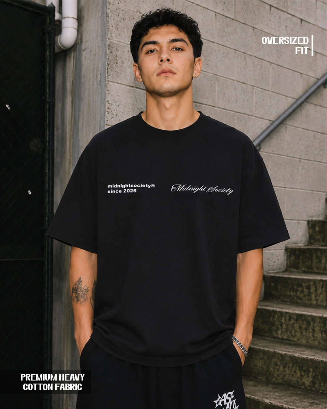 Society Club Premium Heavyweight T-Shirt - Classic Black