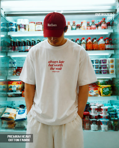 Midnight Thoughts Typography Regular T-Shirt - Classic White