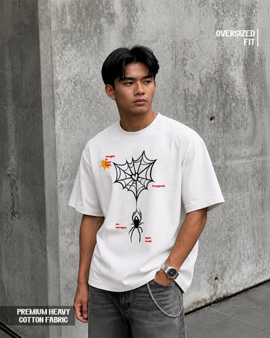 Trapped Spider Web Regular T-Shirt - Classic White