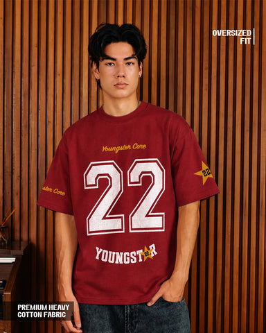 Retro Varsity “22Youngster Core” Oversized T-Shirt