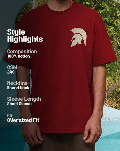 Spartan Crest Minimal Oversized T-Shirt