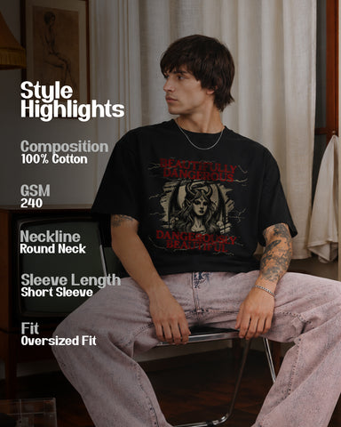 Dark Angel Regular Graphic Tee - Classic Black