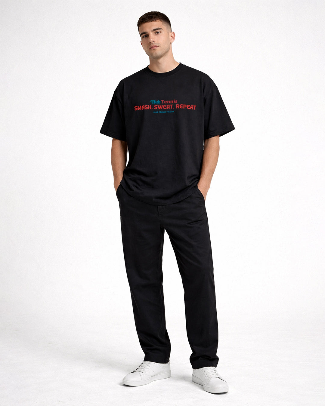 Smash. Sweat. Repeat. Oversized T-Shirt – Off White