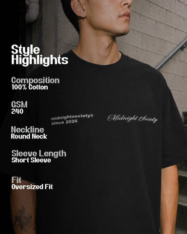 Society Club Premium Heavyweight T-Shirt - Classic Black