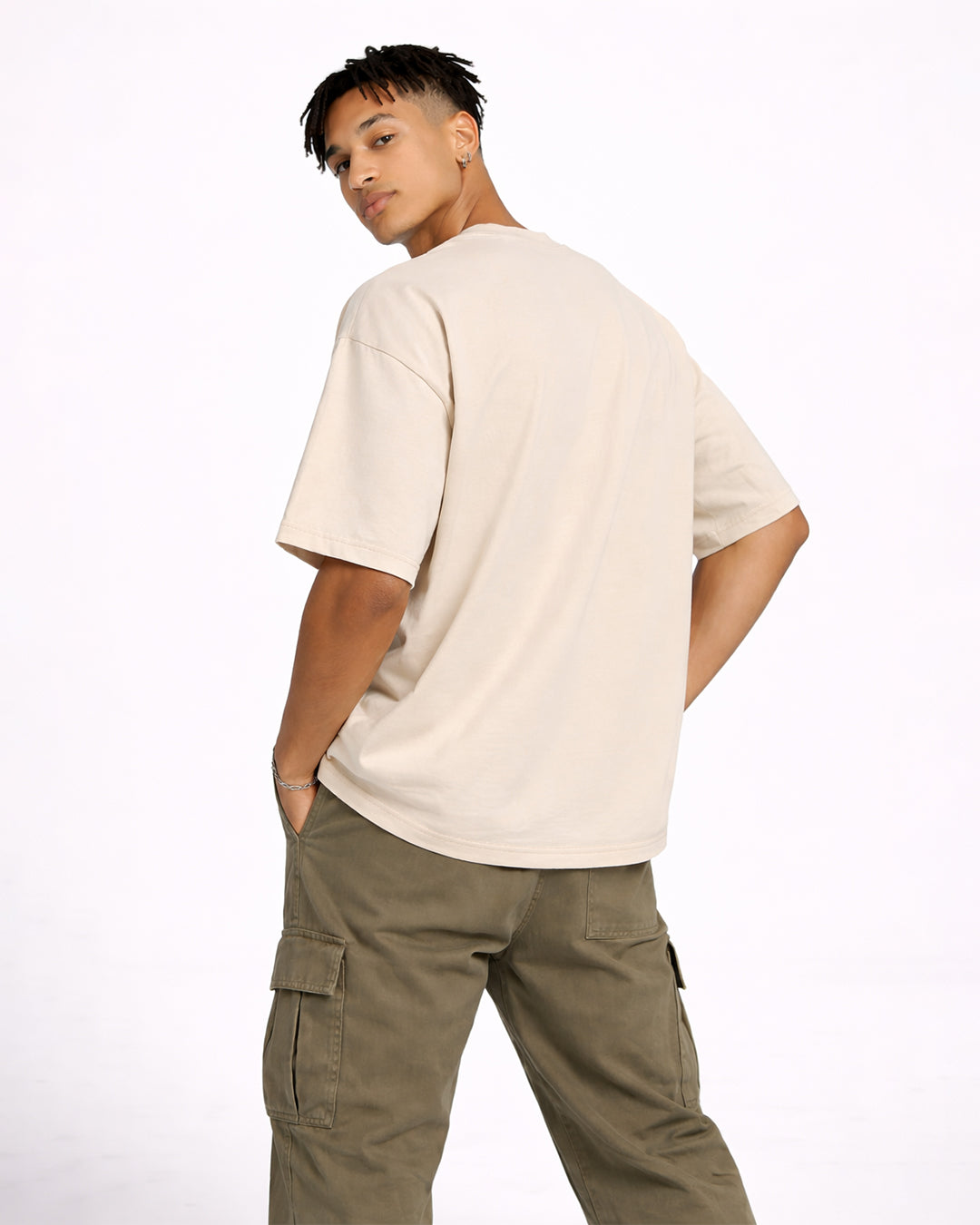 May God Bless You Oversized T-Shirt – Beige