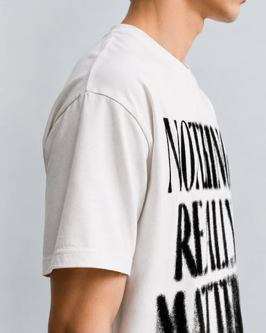 Nothing Really Matters Oversized Heavyweight Cotton T-Shirt – Typography Graphic | Unisex