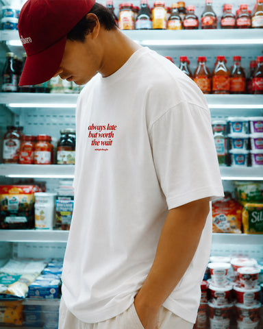 Midnight Thoughts Typography Regular T-Shirt - Classic White