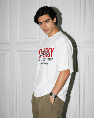 Energy Pulse Oversized Heavyweight Cotton T-Shirt – Graphic Print | Unisex