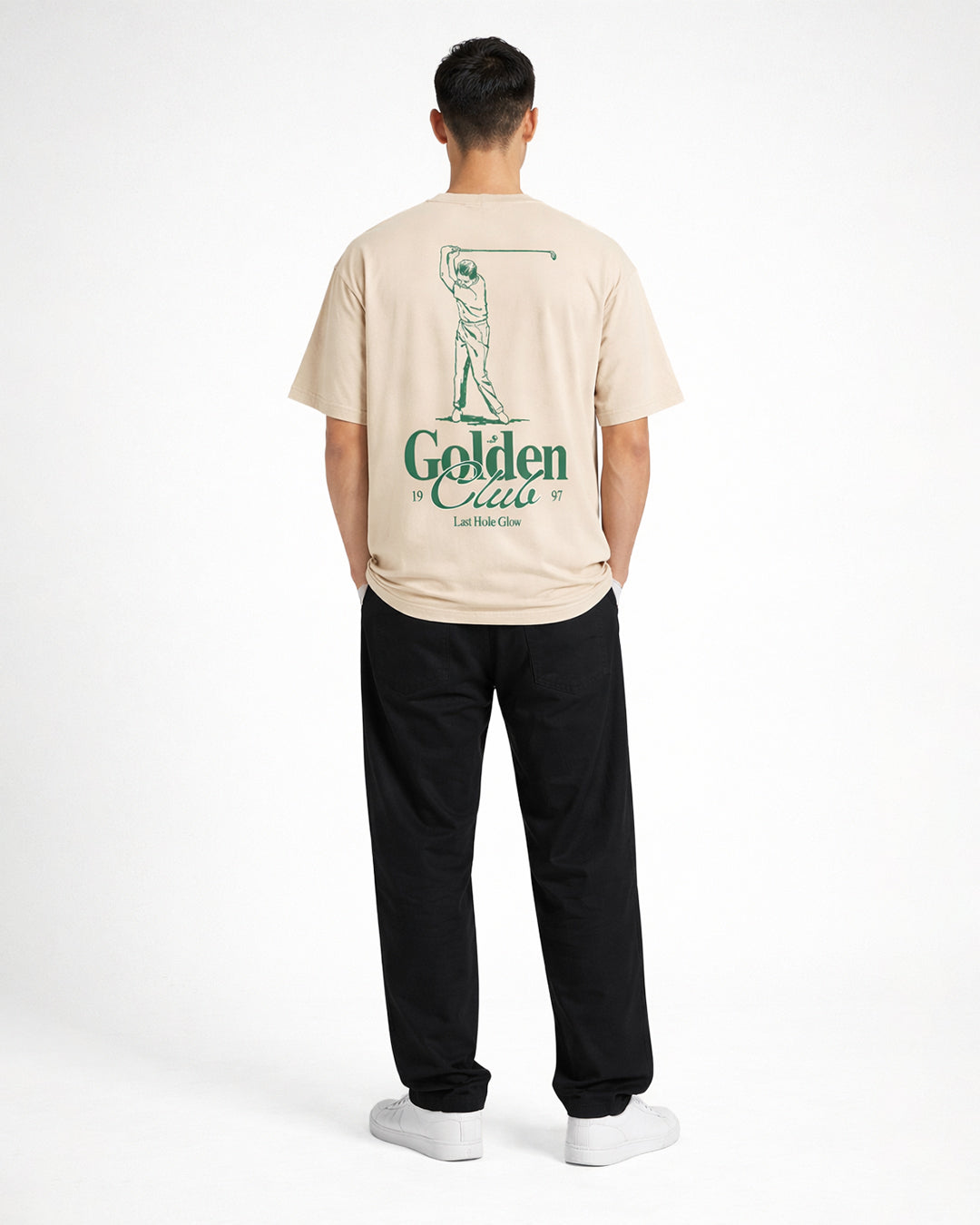Golden Club Oversized T-Shirt – Beige