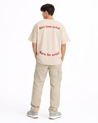 Born for Artist Oversized T-Shirt – Beige