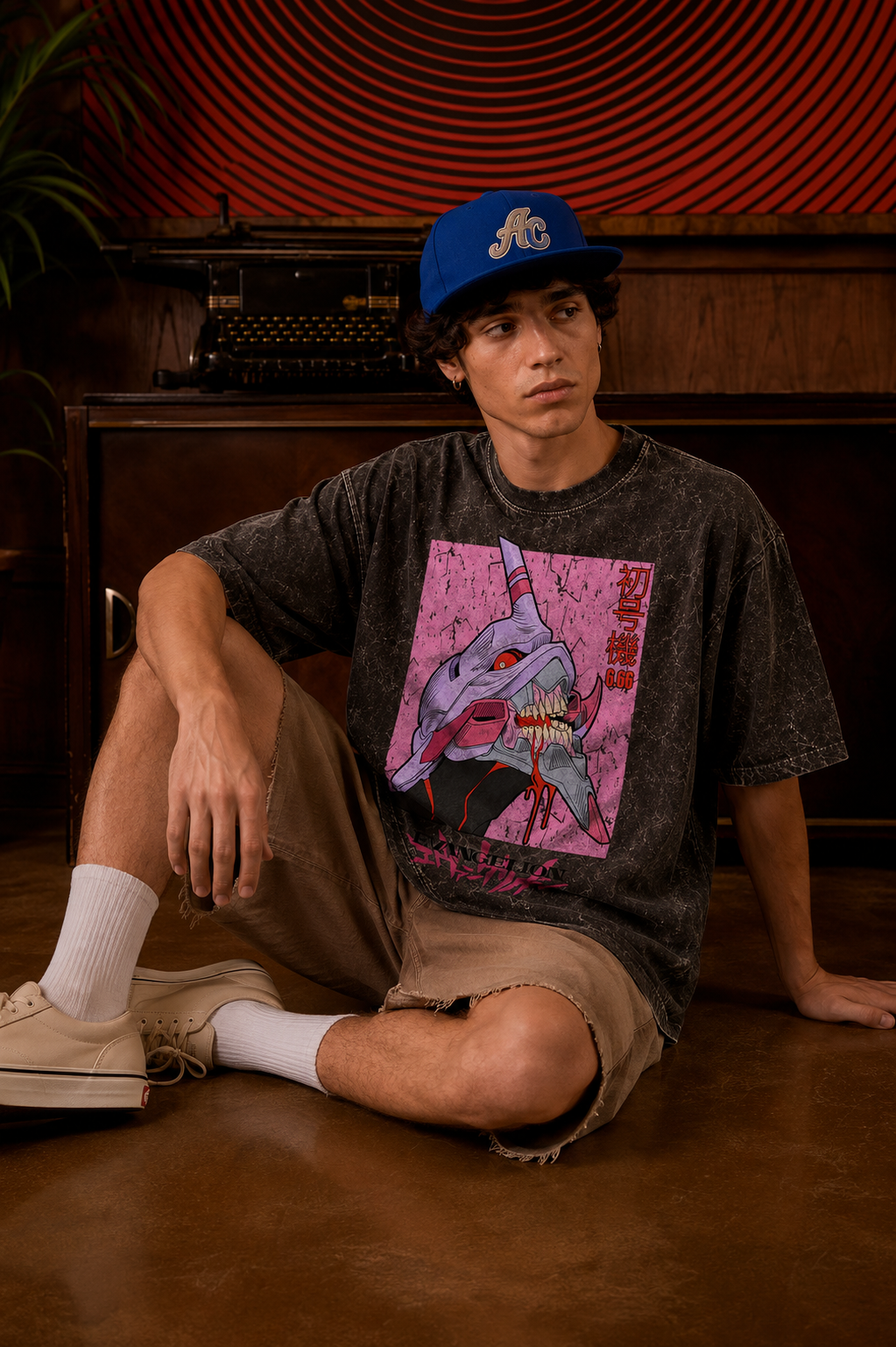 EVA Unit-01 Acid Wash Oversized T-Shirt