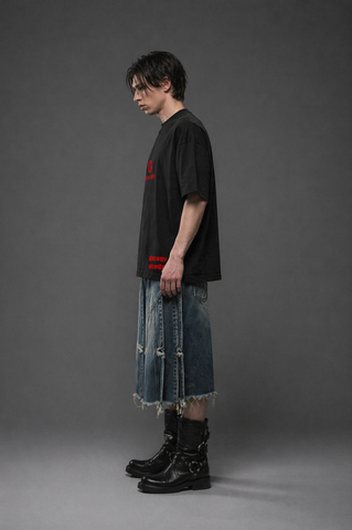 Midnight Script Minimal Graphic Oversized T-Shirt
