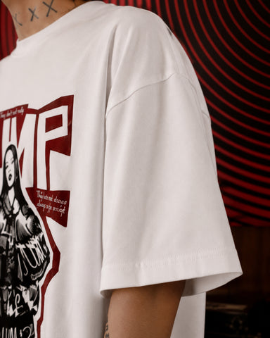 Jump Culture Streetwear Graphic T-Shirt - Classic White