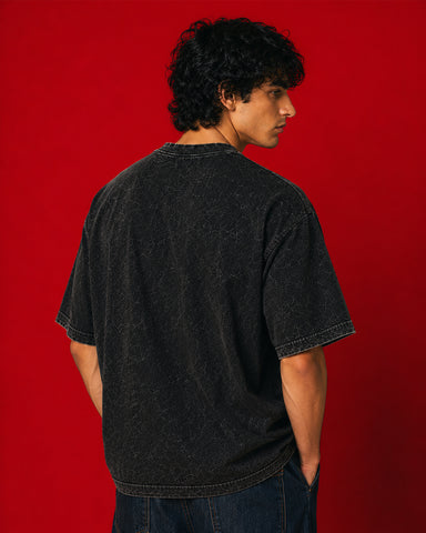 Acid Wash Evangelion Graphic Oversized T-Shirt – Premium Heavy Cotton