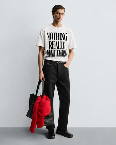Nothing Really Matters Oversized Heavyweight Cotton T-Shirt – Typography Graphic | Unisex