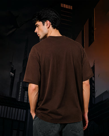 Retro Varsity “22Youngster Core” Oversized Brown T-Shirt