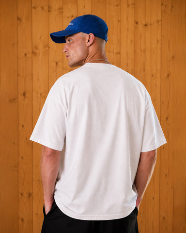 Selekt” Minimal Graphic Oversized White T-Shirt