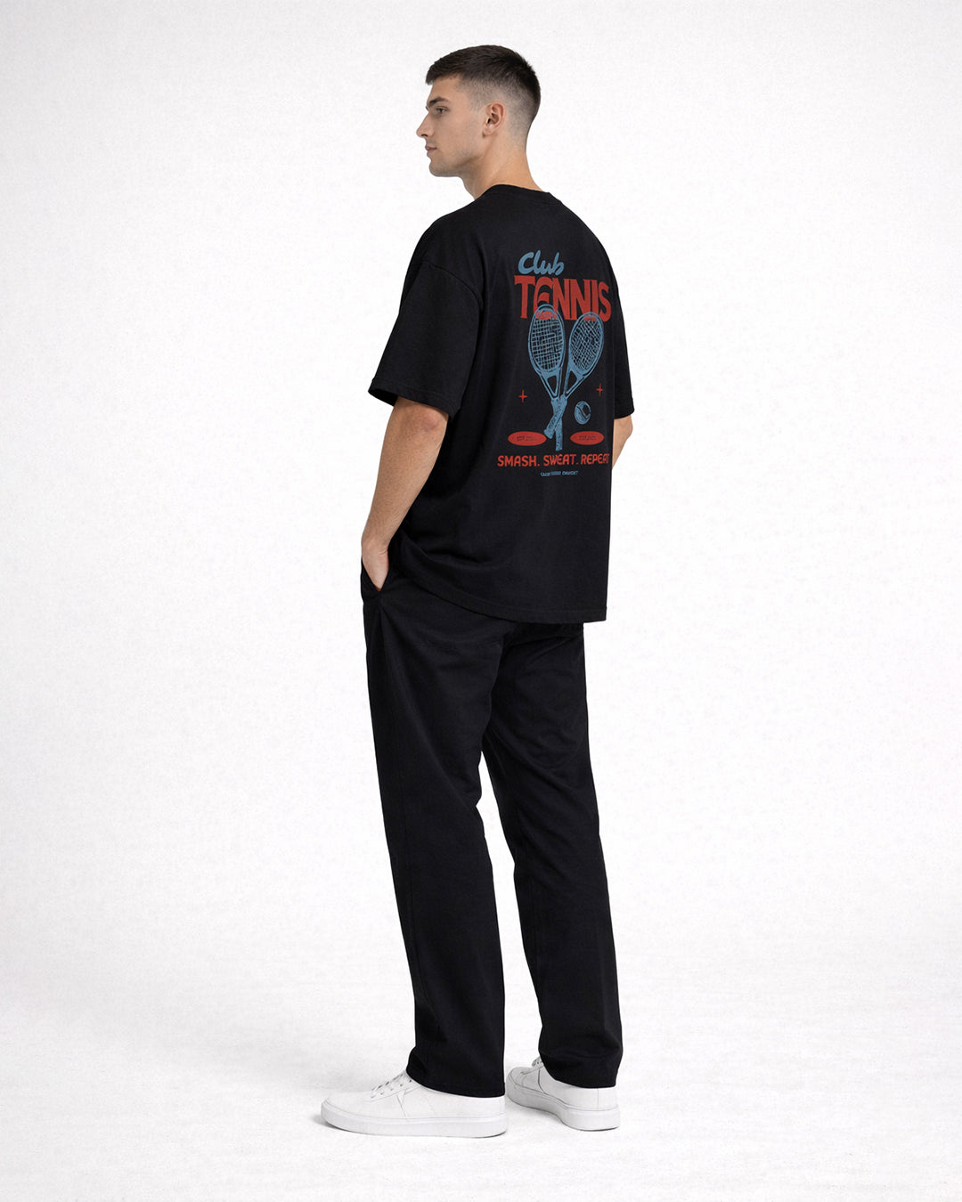 Smash. Sweat. Repeat. Oversized T-Shirt – Off White