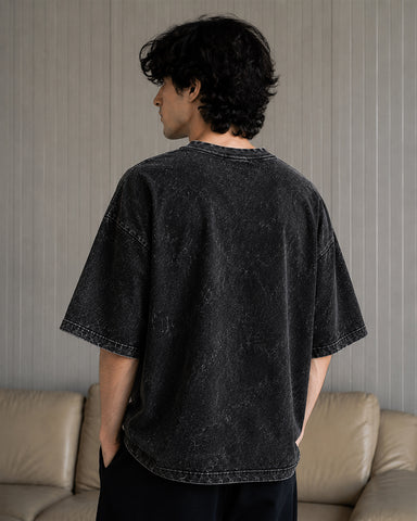 Look At Me Acid Wash Oversized T-Shirt – Premium Heavyweight Cotton