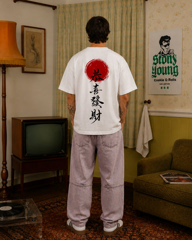 Samurai Spirit Regular Graphic Tee - Classic White