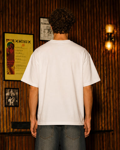 Stars Studios Vintage Graphic Oversized T-Shirt - Classic WHITE
