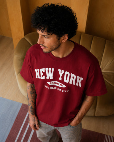 New York Brooklyn” Oversized Graphic T-Shirt