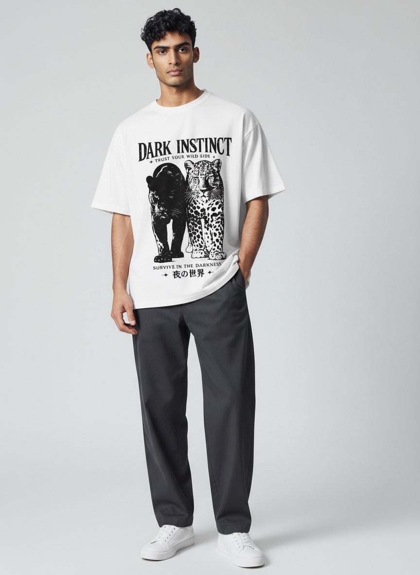 Dark Instinct Panther Street Oversized T-Shirt