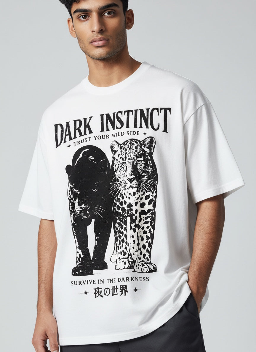 Dark Instinct Panther Street Oversized T-Shirt