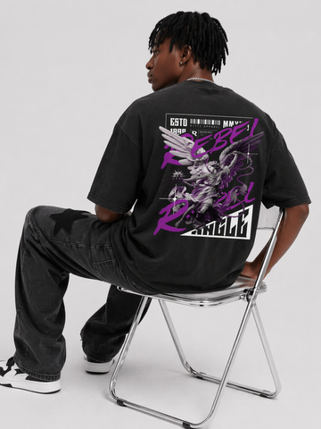 Rebel Angel Graphic Oversized T-Shirt