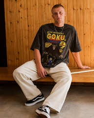 The Incredible Goku Vintage Acid Wash Oversized T-Shirt