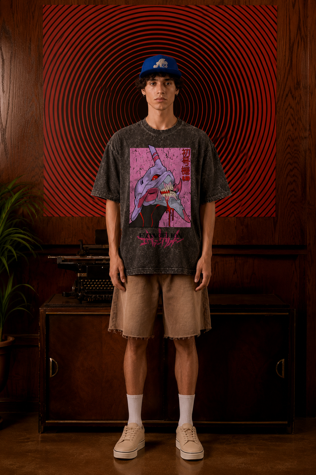 EVA Unit-01 Acid Wash Oversized T-Shirt