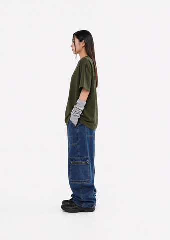Pretty Little Baby Graphic Oversized T-Shirt – Olive Green