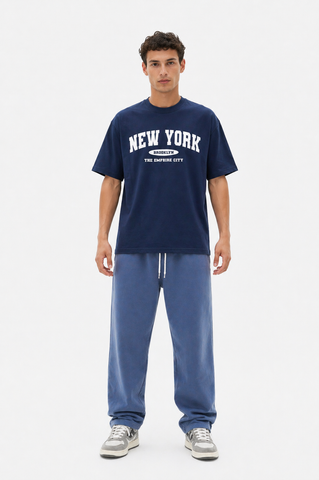 Urban New York Oversized Graphic T-Shirt – Black