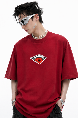 Scarlet Bite Graphic Oversized T-Shirt