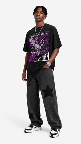 Rebel Angel Graphic Oversized T-Shirt