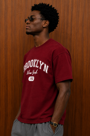Brooklyn New York 1982 Oversized Tee - Red